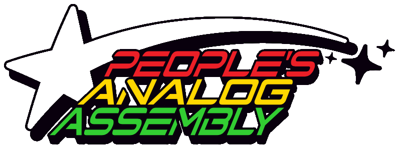 People's Analog Assembly performing live on stage with instruments